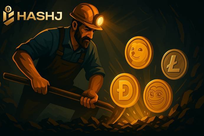 HASHJ, the best cloud mining platform of 2025 allows Easy Bitcoin and Dogecoin Mining at Home