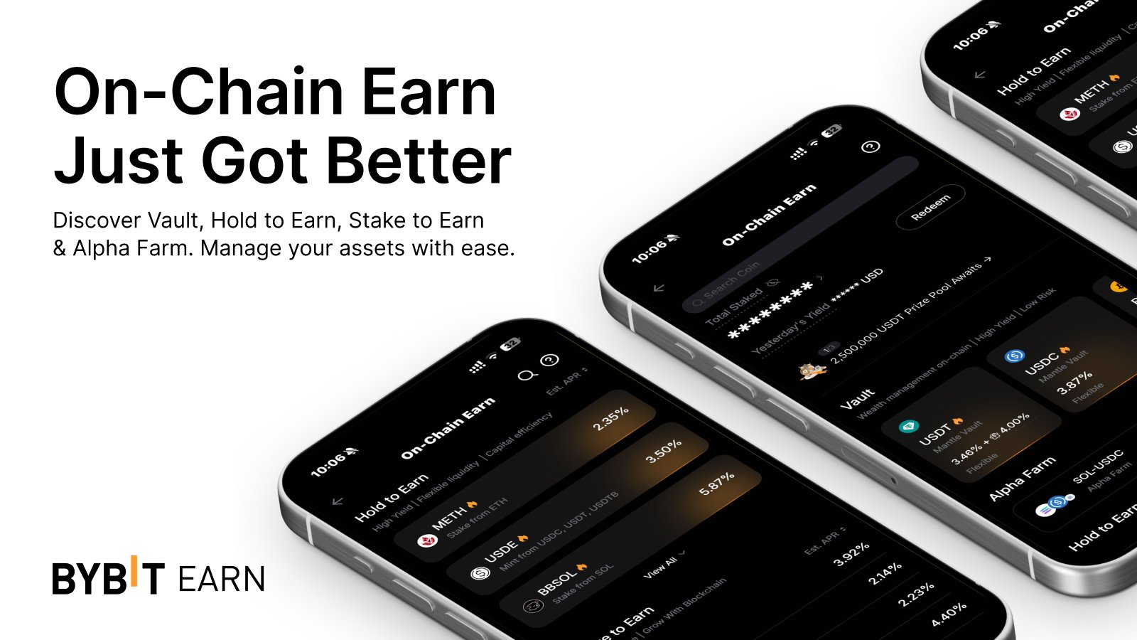 Bybit Introduces Upgraded On-Chain Earn Experience to Simplify Access to DeFi Yield Opportunities