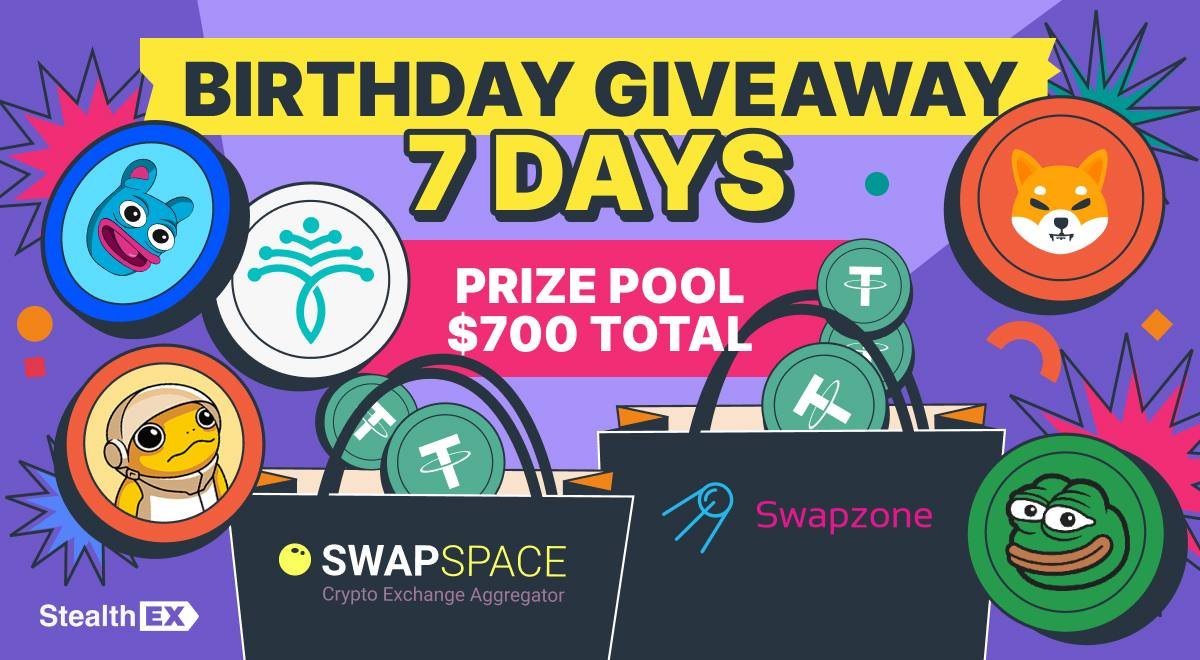 StealthEX Marks 7th Anniversary with $700 Week-Long Giveaway!